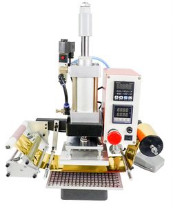 Machine de gaufrage pneumatique à bande, presse à chaud pour logos, machine d'étiquetage du cuir, machine de marquage à chaud entièrement automatique de petite taille - Product Image 3