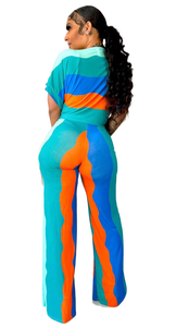 KY Piernas anchas Pantalones de cintura alta Nueva camiseta colorida Patalon Pour Femmes Trajes de mujer Elegantes - Product Image 4