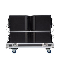 Haut-parleur de scène professionnel extérieur RIY-210 à matrice de ligne passive en ferrite/néodyme, double 10 pouces, 4/8 ohms, alimenté