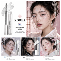 Maskara Cair Putih Formula Serat Pemanjang Volume Tahan Air Vegan untuk Riasan Halloween