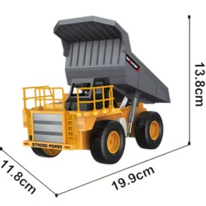รถบรรทุกของเล่นบังคับวิทยุ Huina 13556 ขนาด 1:24 แบบ 2-IN-1 9CH ผลิตจากโลหะผสม รถดั๊มพ์บังคับวิทยุ รถขุดแบบหล่อขึ้นรูป สำหรับเด็ก เป็นของขวัญ - Product Image 3