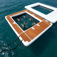 Piscine gonflable de luxe tendance et très vendue, portable, anti-méduse, pour yacht et fêtes en mer