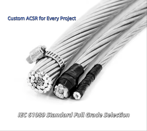 4 AWG ACSR 铝制电力电缆高压架空输电线路裸导线 ASTM B232 - Product Image 5