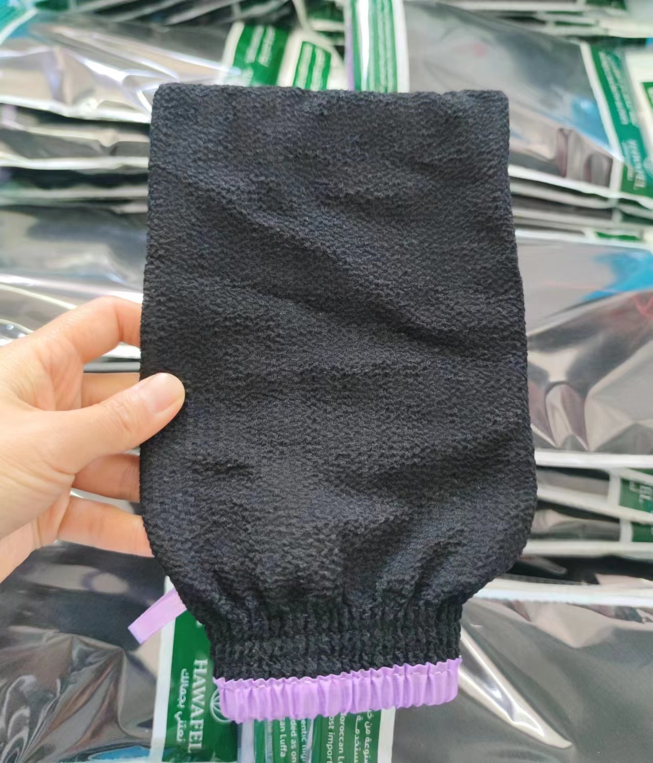 Black with purple edge