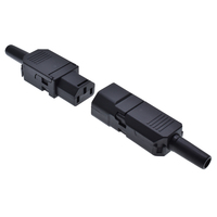 Connecteur rapide sans soudure, prise triangulaire à trois broches, cordon d'alimentation de type carte, prise à sertir, 10A 250V