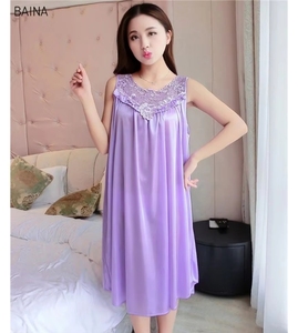 Women's Sexy Sleeveless Sleepwear Nightgowns <b>Ladies</b> <b>Long</b> Sleep Dress Female Pajamas <b>Nightdress</b> Summer - Product Image 6