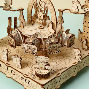 Kit de <span class=keywords><strong>Château</strong></span> Animalier 3D en Bois à Assembler Soi-même, Puzzles 3D en Bois pour Adultes, Ornement Artisanal pour la Maison, Vente en Gros - Product Image 5