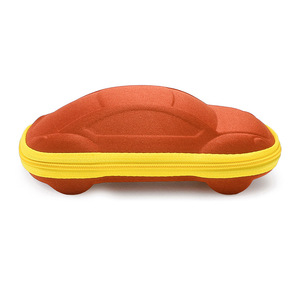 Folding Zipper Car Shaped Glasses Case Microfiber 3-5.9in Eyeglasses Storage - Product Image 1