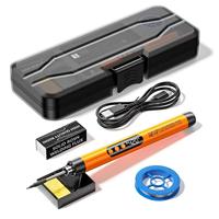 Potencia de 10 Vatios, Pantalla Digital, Temperatura Ajustable 300 ℃ /572 ℉ ~450 ℃ /842 ℉   Mini Kit de Herramientas de Soldadura Electrónica Inalámbrica USB