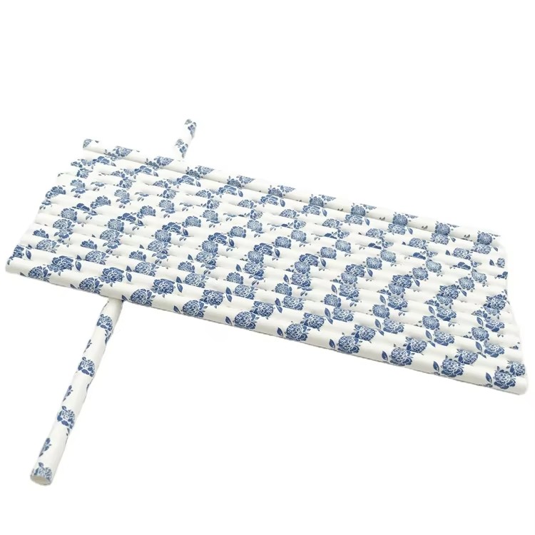 BPA Free Paper Drinking Straws Paper Boba Straw with Individually Paper Wrapped