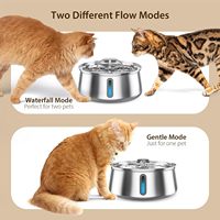 Fontaine à eau automatique pour chat et chien en acier inoxydable SUS304 de 4 L (135 oz) avec fenêtre de visualisation, double bec verseur et robinet en T