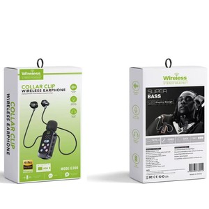 Écouteurs sans fil à clipser sur le col, casque stéréo 5.4 avec affichage numérique pour jeux en direct et appels - Product Image 1
