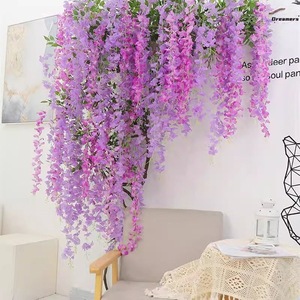 Décoration murale artificielle en glycine pour décoration de plafond de mariage en intérieur - Product Image 1