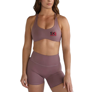 Ensemble de yoga pour femmes, soutien-gorge de sport respirant en nylon et spandex et short taille haute, tenue de sport 2 pièces pour la salle de sport et la remise en forme - Product Image 5