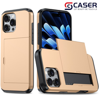 2025 Insertion de carte coulissante fonctionnelle sensation de peau étanche étuis de téléphone portable créatifs colorés pour IPhone16 15 14 13