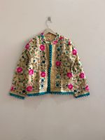 Chaqueta Kantha Reversible de Algodón para Mujer, Diseño Festivo de Patchwork Transpirable, Artesanía, Regalo para Ella