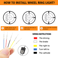 Kit de 4 bandes lumineuses LED RGB séquentielles de 15 pouces pour jantes de voiture, éclairage extérieur 12V pour camion, éclairage à quatre rangées