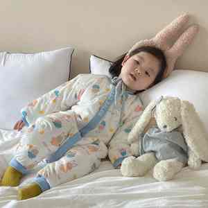 Autumn Winter Cotton <b>Baby</b> Sleeping Bag Quilted Anti-kick <b>Blanket</b> With Zipper for <b>Newborn</b> Multi-functional Split-leg Sleepwear - Product Image 6