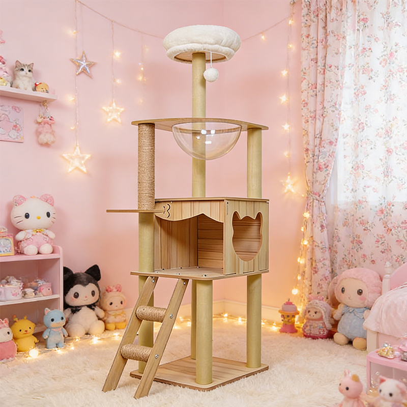 Pink cat tree