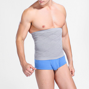 Cinturón moldeador adelgazante para hombres, de nylon gris, para pérdida de peso y soporte abdominal. - Product Image 4