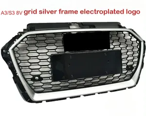 <b>For</b> A3/S3 8V 2017 2018 2019 Car Front Bumper <b>Grille</b> Honeycomb Racing Auto Parts Hood <b>Mesh</b> Grid Body Kits - Product Image 4