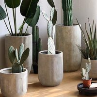Vente chaude maison hôtel décoration planteur fleur fibre argile pot jardin fibre de verre pots de plantes