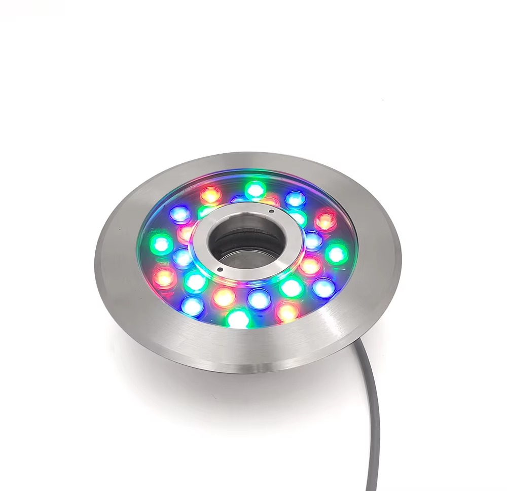 2024 наружный RGB 12W 18W 9W Светодиодный фонтанный свет, подходит для внешнего освещения отеля и освещения с центральным отверстием, подводные светильники