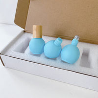 Vente en gros 10ml morandi matte rouleau sur bouteille en verre de parfum d'huile essentielle avec couvercle en bois de bambou