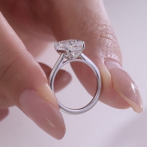 Bague en diamant de culture, fiançailles, proposition de mariage, bijoux fins, personnalisée, simple, luxe, cadeau d'anniversaire, argent S925, haut de gamme - Product Image 2