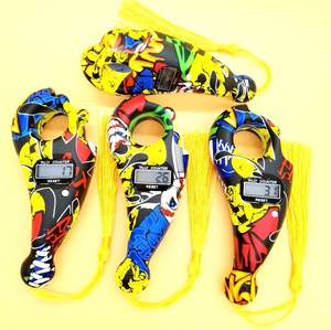 Chapelet nuevo diseño de lujo café y amarillo de imitación de madera <span class=keywords><strong>con</strong></span> borla ABS electrónicos Cuenta Digital pantalla rosario - Product Image 2