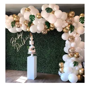 YACHEN качественные 90 шт. украшения для вечеринки в честь будущей матери, свадьбы, гирлянда для воздушных шаров, комплект из белого латекса, набор воздушных шаров