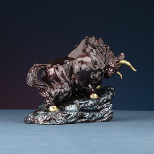 Brass Ox Figurine Copper <b>Desk</b> Decoration Traditional Style Home Office Gift - Product Image 3
