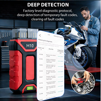 Escáner de Diagnóstico Inalámbrico OBD2 Jdiag M10 para Motocicletas, Lectura y Borrado de Códigos de Error, Servicio TPS, Reinicio, Codificación ABS, CO Idle para Harley