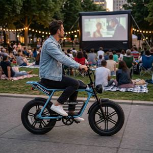 Vélo électrique rétro silencieux et confortable pour adultes, facile à monter, avec longue banquette, idéal pour les soirées cinéma en plein air - Product Image 5