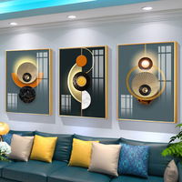 Décoration de salon, toile de luxe dorée, affiche moderne, art mural abstrait, peinture en porcelaine cristalline, tableau mural