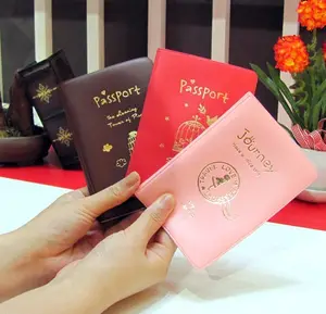 Kore tarzı basit moda pasaport kapağı yumuşak Pu deri kılıf kimlik kart çantası pasaport cüzdanı koruyucu pasaport tutucu