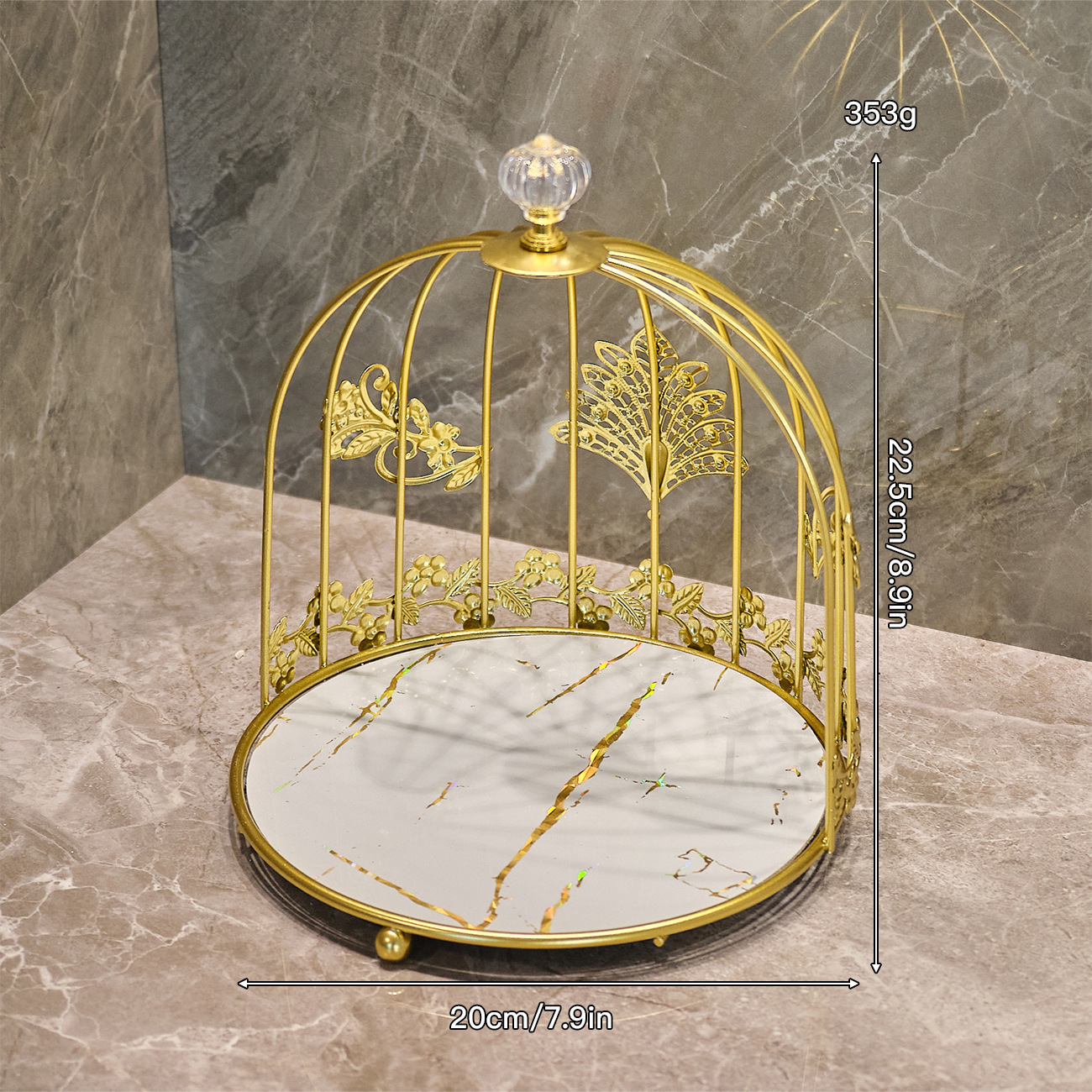 Single-layer lace birdcage [UV platinum]
