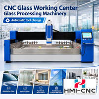 Mesin Pengolah Kaca Horizontal Otomatis Penuh 3 Sumbu HMI, Pusat Pengolahan Kaca CNC, Pusat Pengolahan Kaca Otomatis