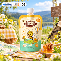 Sachets à bec verseur personnalisés en gros, qualité alimentaire, étanches, en PET/AL/PE, impression par gravure pour boissons pour enfants, miel, jus