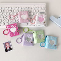 Vente en gros usine : Mini album photo cœur ajouré mignon, porte-clés portable, livre de collection de photos d'idols, breloque de sac et pendentif