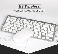 Ensemble clavier et souris sans fil LED rétroéclairé 78 touches, mini clavier et souris BT pour jeux, compatible avec les téléphones et tablettes Android