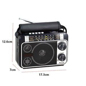 Radio Portátil Multibanda AM FM SW Personalizada con Altavoz Doble, Asa de Transporte y Correa para Uso en el Hogar y al Aire Libre - Product Image 1