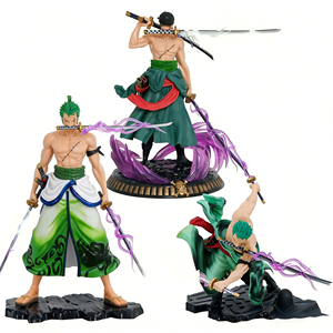 Action <span class=keywords><strong>Figure</strong></span> Anime di Grande Successo <span class=keywords><strong>One</strong></span> <span class=keywords><strong>Piece</strong></span> Personaggio Zoro Modello Giocattolo Ornamento Statuetta Anime - Product Image 1