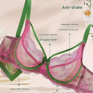 Women's Sexy Strapless Wire Free Seamless Breathable Full Cup <b>Sports</b> <b>Bra</b> <b>Set</b> Slim Fit Spandex/Nylon G-String Summer Fashionable - Product Image 3