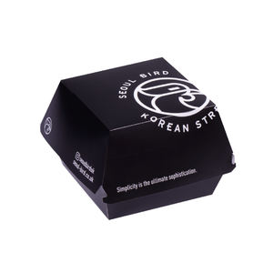 Boîte à hamburger Nafees personnalisée avec logo et maquette de design pour la <span class=keywords><strong>livraison</strong></span> de repas de fête, emballages pour sandwichs et hamburgers - Product Image 5