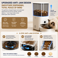 Distributeur automatique de nourriture intelligent pour animaux de compagnie 6L avec caméra HD 4K, audio bidirectionnel et anti-blocage pour chats et chiens