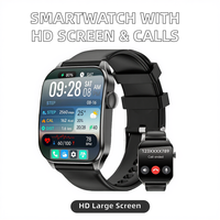 Montre connectée pour hommes et femmes, écran HD de 1,91 pouces pour appels, 100 modes sportifs, surveillance de la fréquence cardiaque/du sommeil, podomètre, IP67, silicone