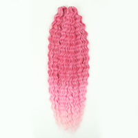 Extensions de cheveux en fibre haute température pour tressage au crochet torsadé, style Ariel Anna Russie, douces, lisses, ondulations profondes et bouclées, double trame machine
