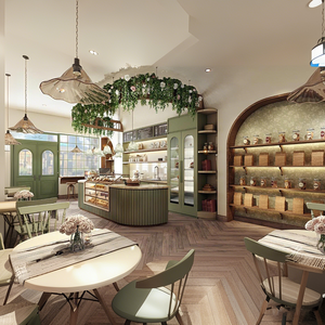 Meuble <span class=keywords><strong>de</strong></span> présentation en bois avec couvercle en verre, style rétro cottage, pour magasin <span class=keywords><strong>de</strong></span> café, conception intérieure personnalisée, solution unique en usine - Product Image 5