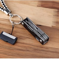 Mini couteau pliant de poche en acier 9 en 1 Couteau multifonction de camping